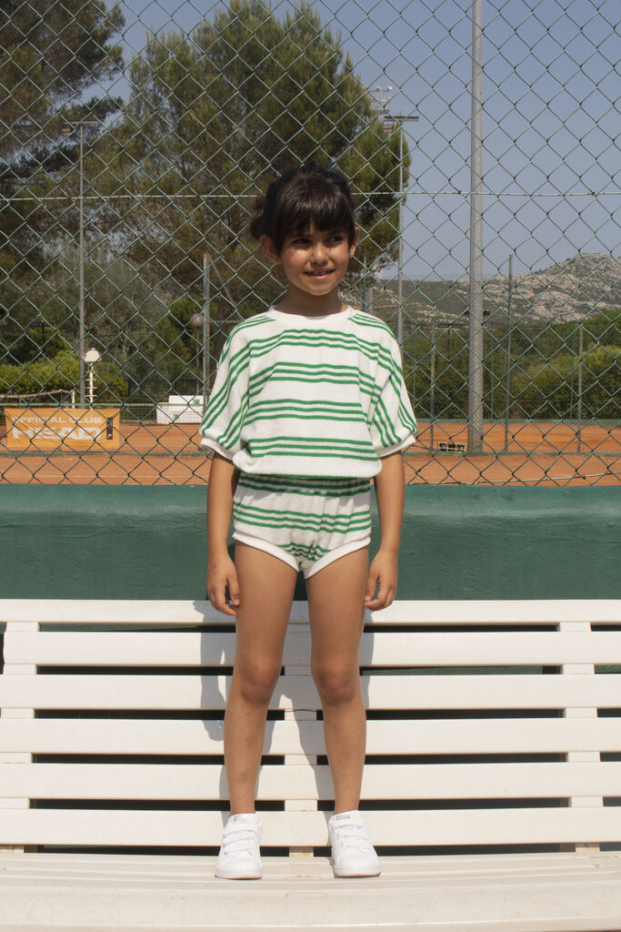 We are kids COMBI ROMY TERRY GREEN SPORTY STRIPES