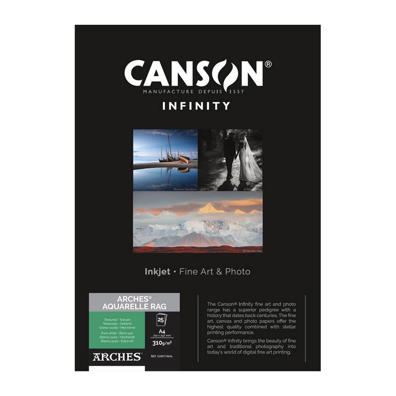 Canson Infinity Arches® Aquarelle Rag 310 gr/m² - A3 25 vel