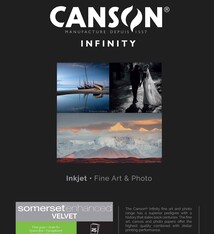 Canson Infinity Somerset Enhanced Velvet White 225 gr/m² - A3 25 vel
