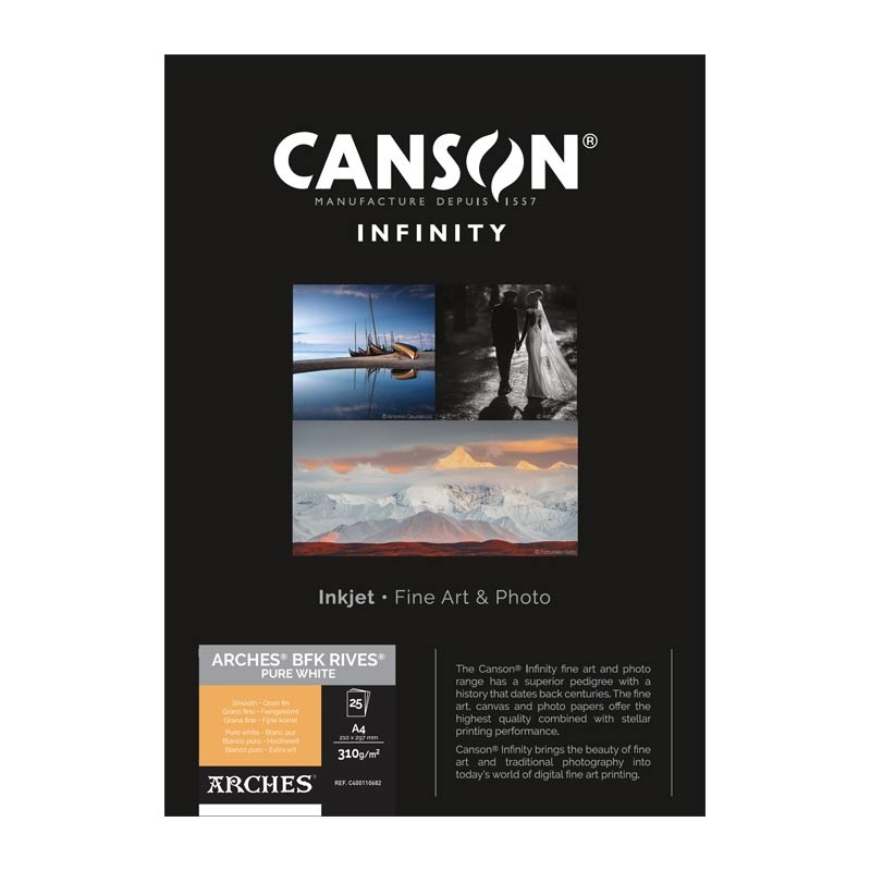 Canson Infinity BFK Rives ( Pure White) 310 gr/m² - Rol 24" x 12,0m