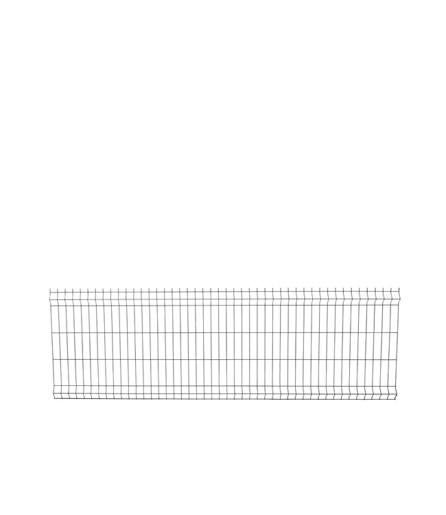 Garmix Enkelstaaf hekwerk zwart 80cm hoog 250cm breed