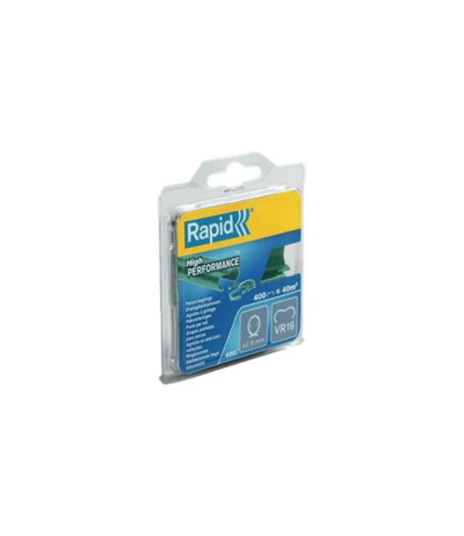 Rapid Hekwerkringen VR16 Blister 0.4M Groen 400st.