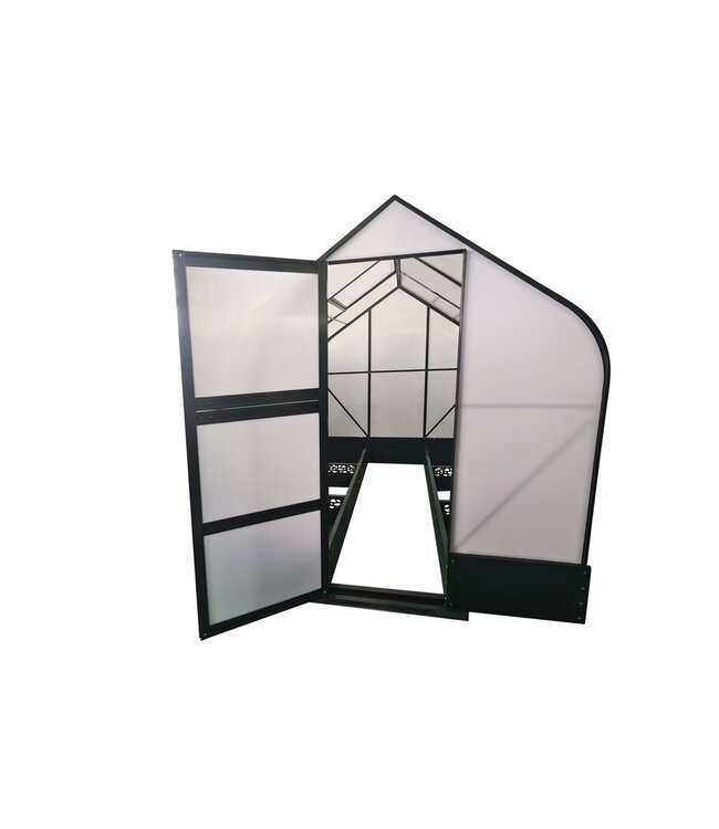 Escala Kweekkas aluminium - gebogen dak - 190 cm breed