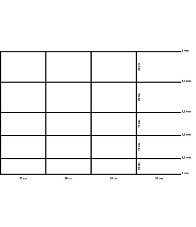 Garmix Schapengaas 2.00mm/1.80mm 80cm/6/30cm 50m verzinkt