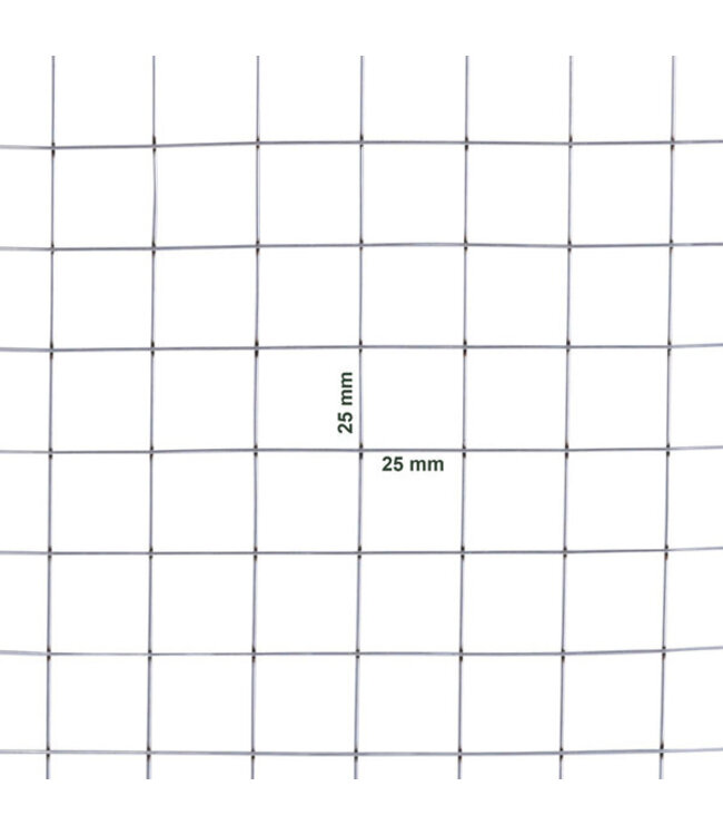 Garmix Volièregaas  25 x 25mm 1mm 50cm x 10m gegalvaniseerd