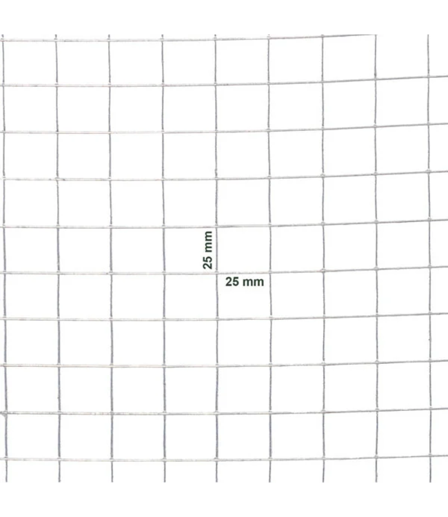 Garmix Volièregaas 25mm/1.45mm/100cm/25m Verzinkt