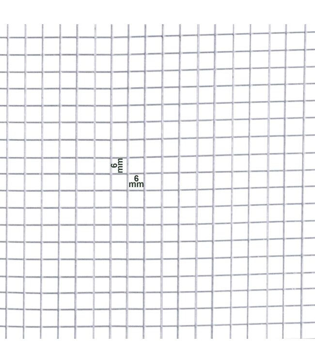Garmix Muizengaas 6 x 6mm 0,65mm 100cm x 5m verzinkt