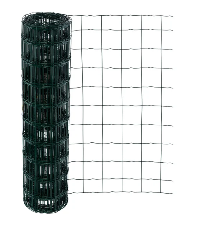 MRT Tuingaas Rol 20m./150cm. (100x100mm) groen geplastificeerd
