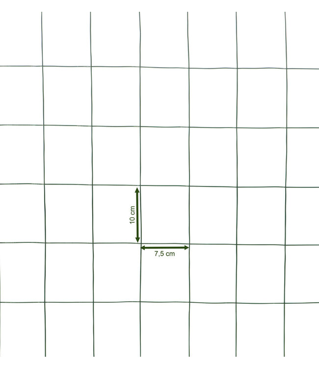 Garmix Tuingaas groen 100x75mm 150cm 2.1mm 25m