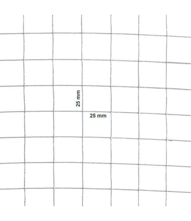 Garmix Volièregaas 25 x 25mm 0,75mm 100cm x 25m gegalvaniseerd