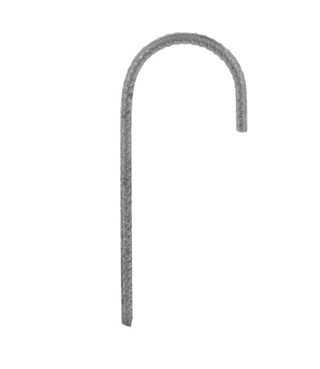 Garmix 10x Grondanker staal 8mm 20cm Verzinkt