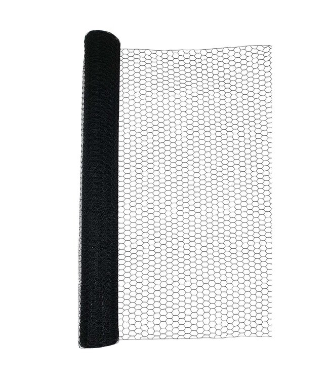 Garmix Kippengaas 25x25mm 1.2mm 200cm 25m zwart