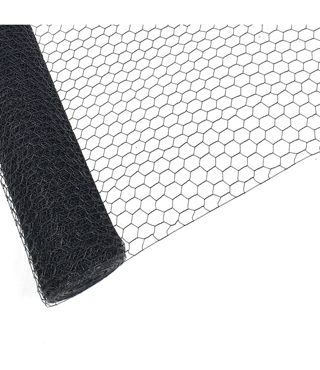 Garmix Kippengaas 25x25mm 1.2mm 200cm 25m zwart