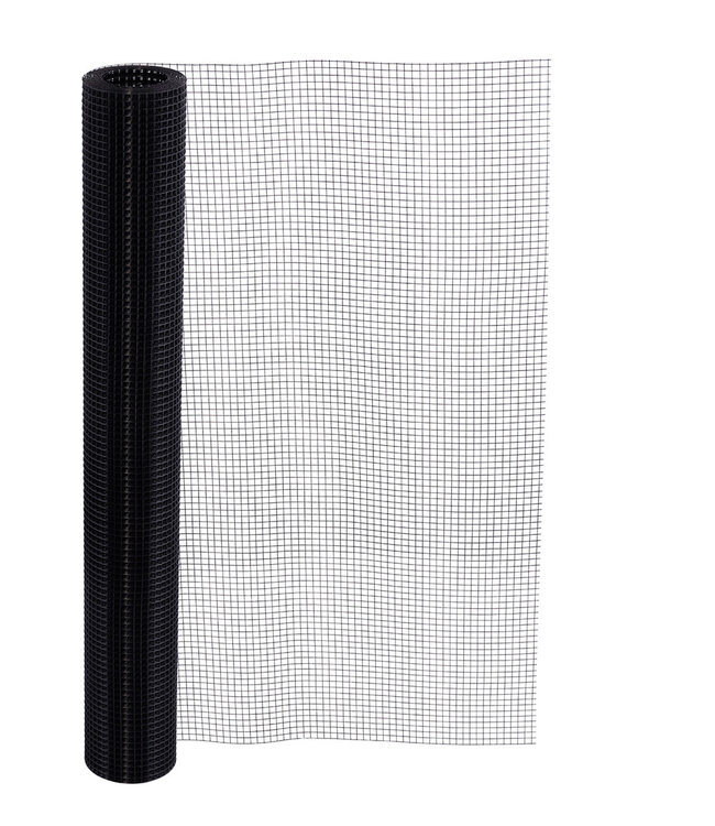 Kence Volieregaas 9x9mm 1,00mm 100cm x 1m Zwart gecoat RVS