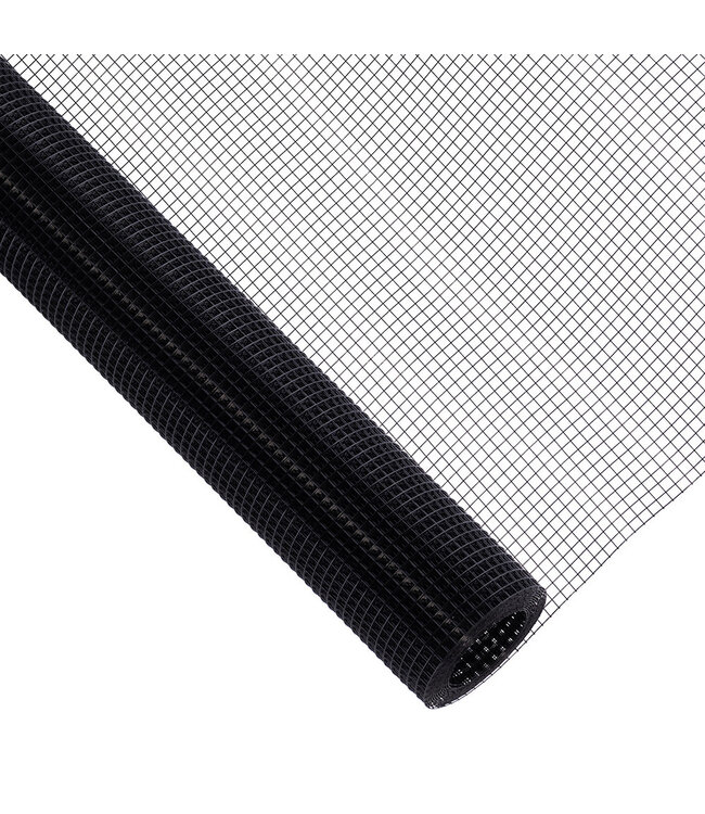 Kence Volieregaas 9x9mm 1,00mm 100cm x 25m Zwart gecoat RVS