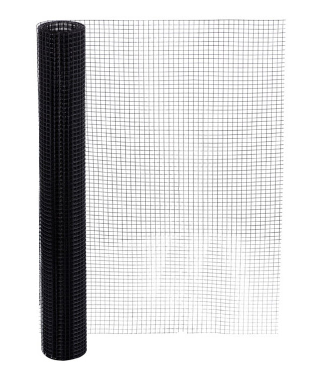 Kence Volieregaas 12x12mm 0,80mm 100cm x 1m Zwart gecoat RVS