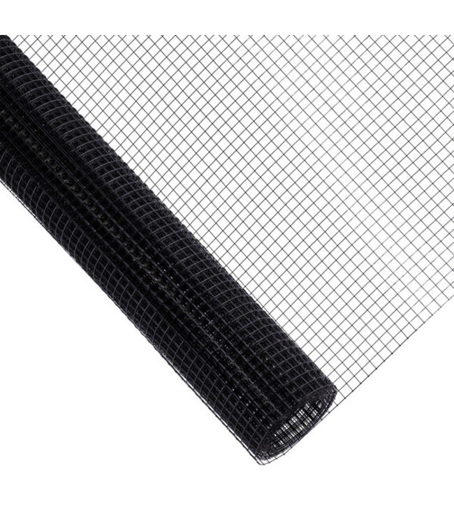 Kence Volieregaas 12x12mm 0,80mm 100cm x 1m Zwart gecoat RVS