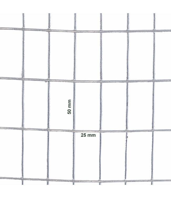 Garmix Volièregaas 25 x 50mm 2,1mm 100cm x 18m gegalvaniseerd