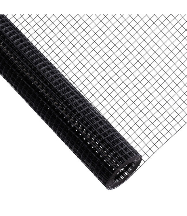 Kence Volieregaas 19x19mm 1,20mm 100cm x 1m Zwart gecoat RVS