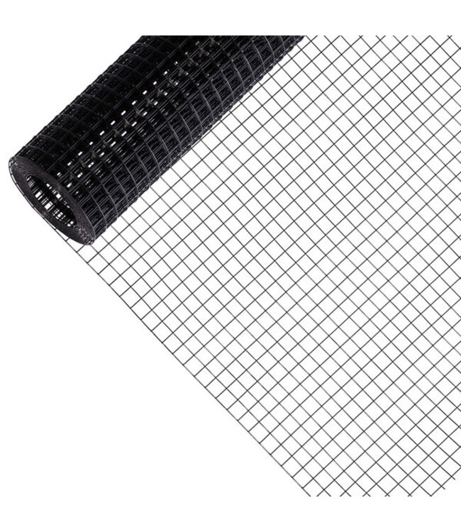 Kence Volieregaas 19x19mm 1,20mm 100cm x 1m Zwart gecoat RVS