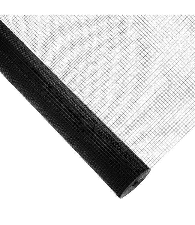 Kence Volieregaas 12x12mm 1,20mm 100cm x 1m Zwart gecoat RVS