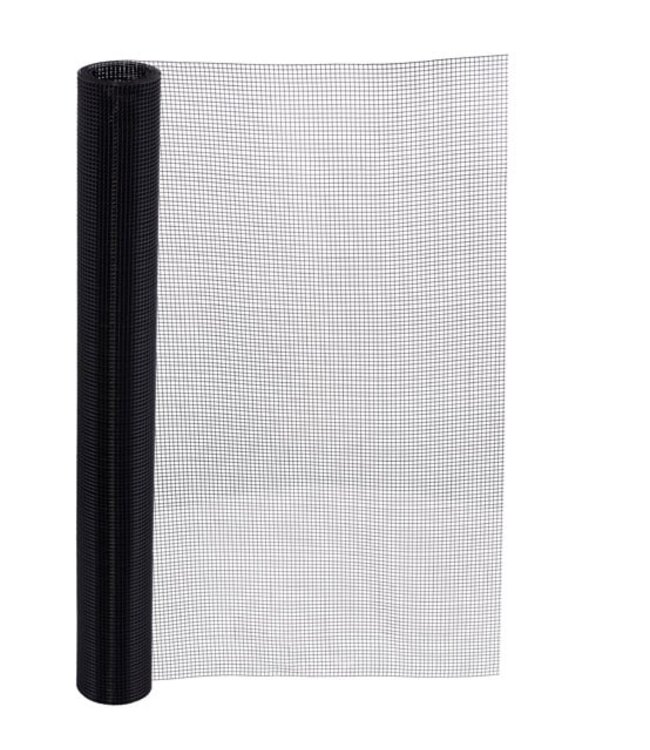 Garmix Volieregaas 6 x 6mm 0,70mm 100cm x 1m Zwart gecoat RVS