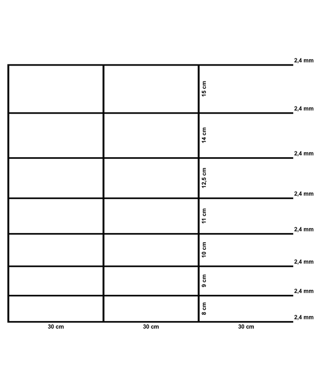 Kence Schapengaas 80cm 30cm 2.40/2.40mm 50m Verzinkt zwaar