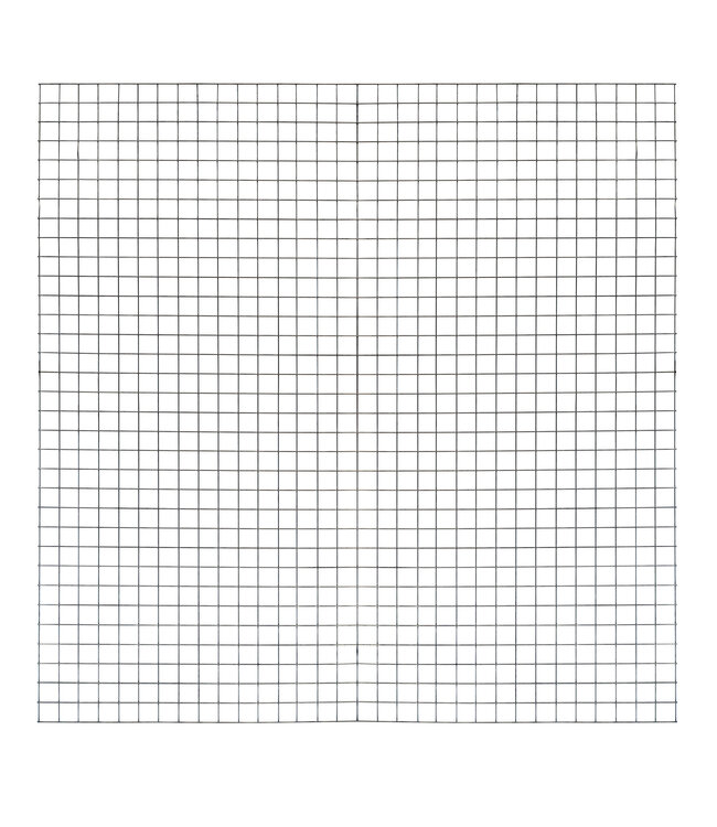 Garmix Gaaspaneel zwart gecoat, maas 5x5cm, 180x180cm