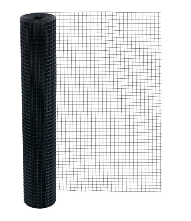 Kence Volieregaas 19x19mm 1,50mm 100cm x 1m Zwart gecoat RVS