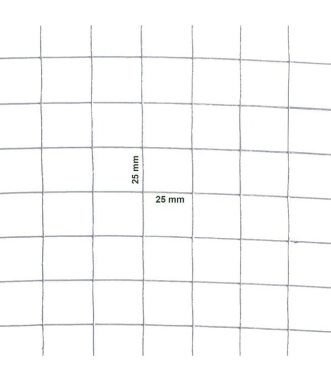 Garmix Volièregaas 25mm/1.0mm/100cm/25m Verzinkt