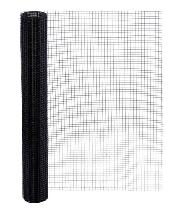 Garmix Volieregaas 12x12mm 1,00mm 100cm x 25m Zwart gecoat RVS