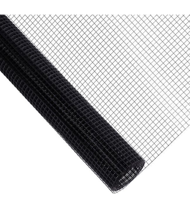 Garmix Volieregaas 12x12mm 1,00mm 100cm x 25m Zwart gecoat RVS