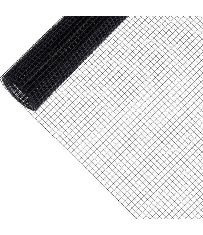 Garmix Volieregaas 12x12mm 1,00mm 100cm x 25m Zwart gecoat RVS