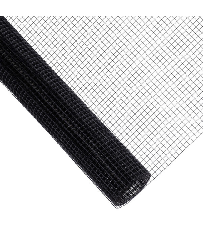 Garmix Volieregaas 12x12mm 0,80mm 100cm x 25m Zwart gecoat RVS