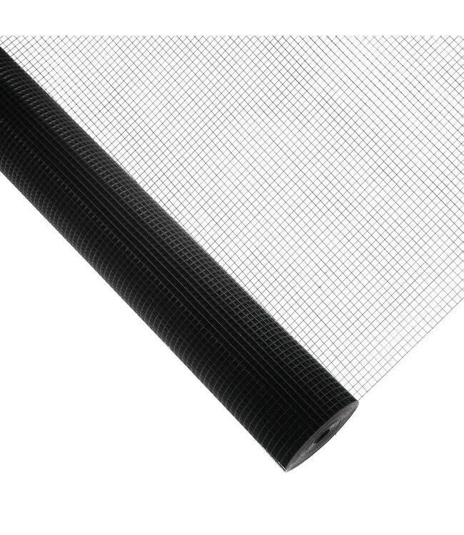Kence Volieregaas 12x12mm 1,50mm 100cm x 1m Zwart gecoat RVS