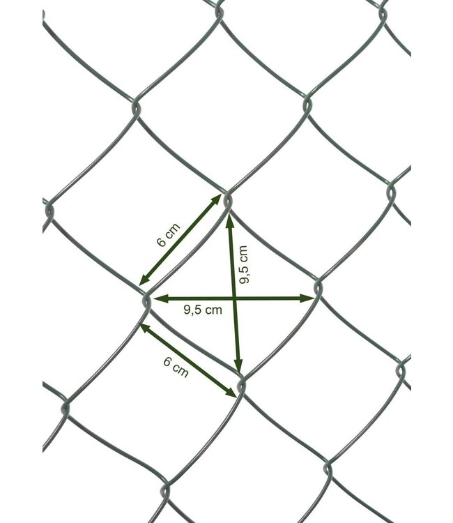 Garmix Harmonicagaas 60x60mm 2,6mm 100cm, 15m groen