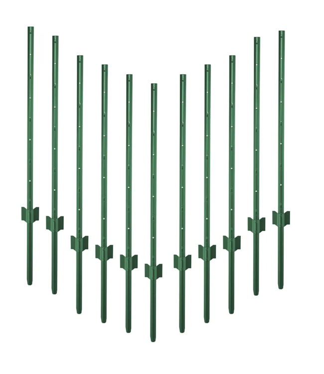 Garmix Metalen W Gaaspalen 165cm groen, 11 stuks