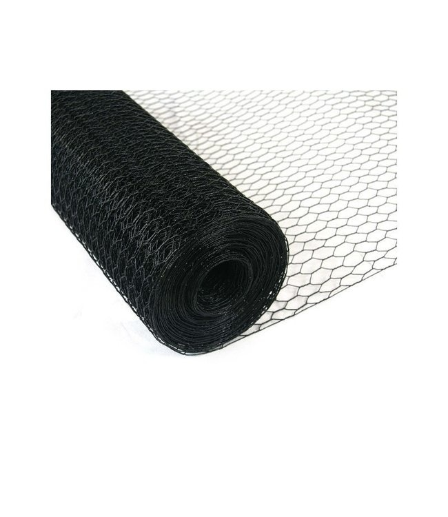 Garmix Kippengaas 25x25mm 1,2mm 150cm 10m Zwart