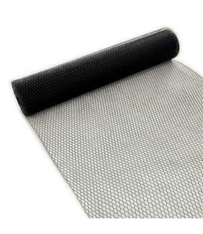 Garmix Kippengaas 25x25mm 1,2mm 150cm 10m Zwart