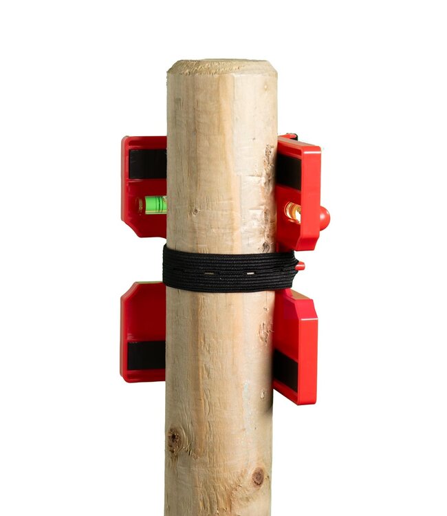 Garmix Waterpas voor palen met elastiek en magneten