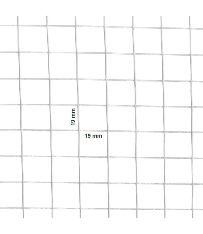 Garmix Volièregaas 19 x 19mm 1mm 100cm x 25m gegalvaniseerd