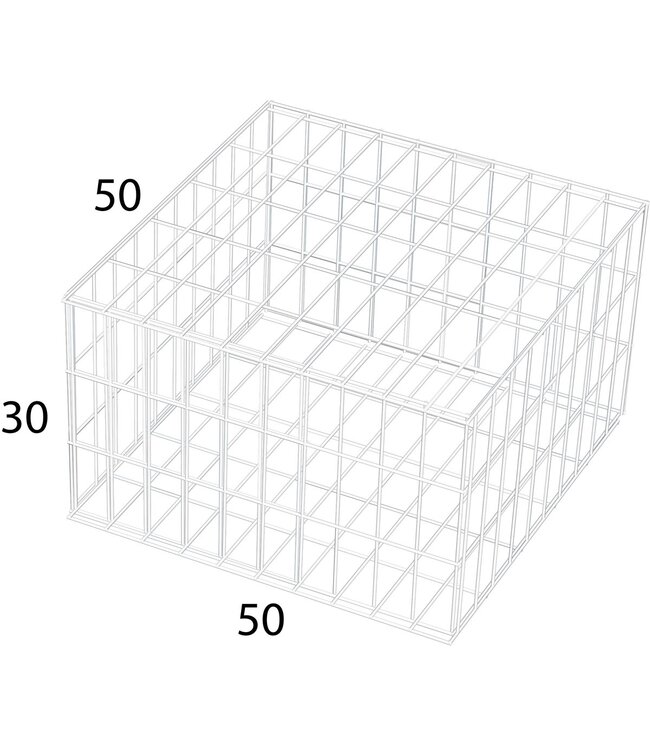 Garmix Schanskorf 50x50x30cm, compleet met ringen + tang + afstands