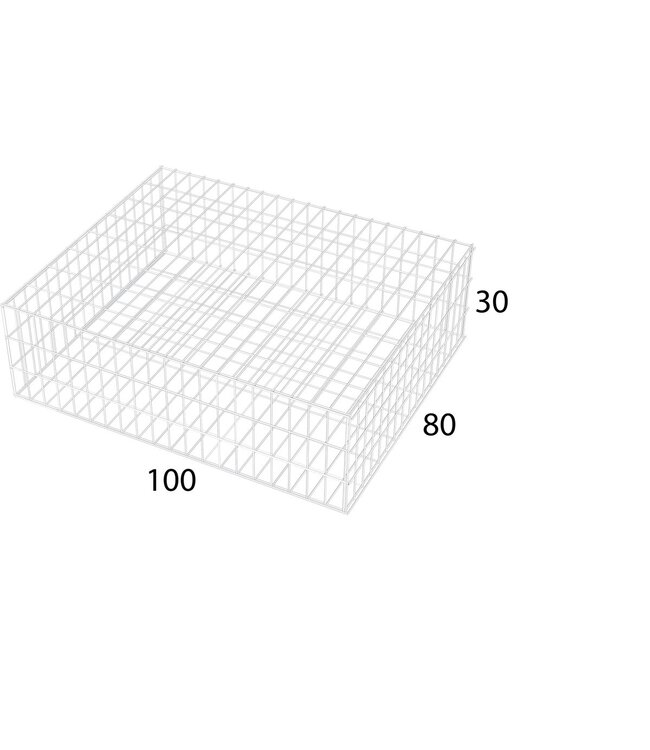 Garmix Schanskorf 100x80x30cm, compleet met ringen + tang + afstand