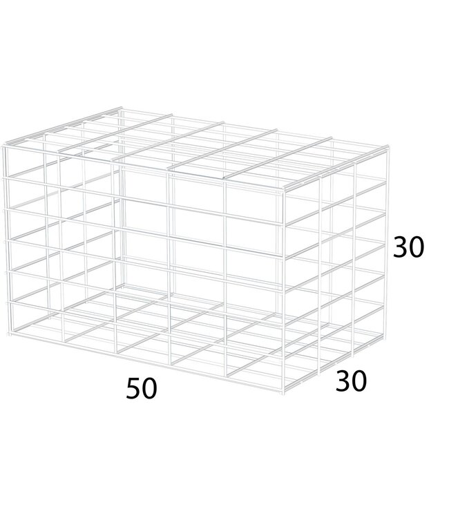 Garmix Schanskorf 50x30x30cm, compleet met ringen + tang + afstands