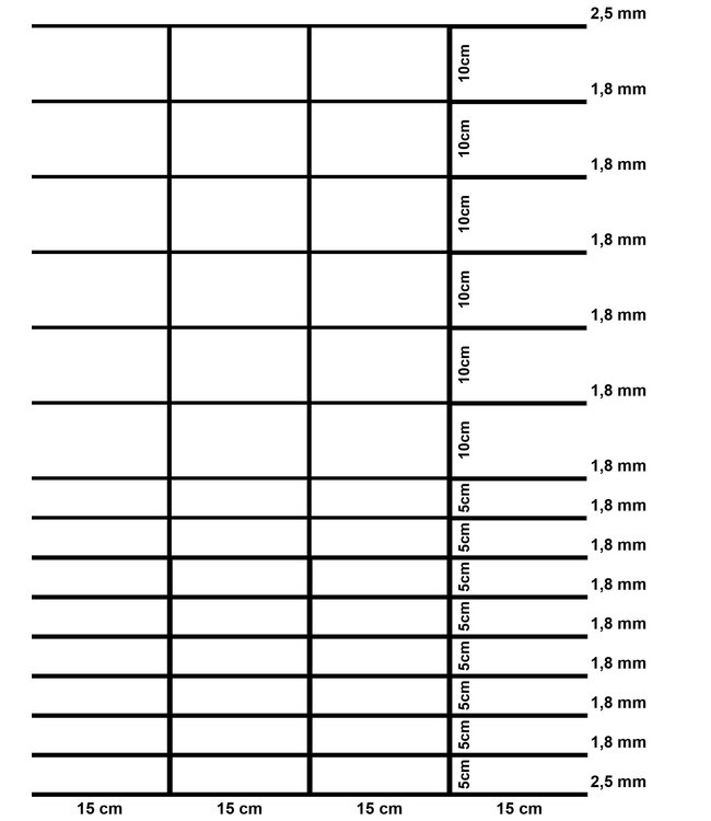 Garmix Universeel weidegaas 5-10 cm 100 cm 50 mtr