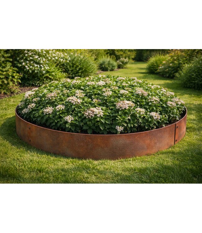 Garmix ø 120cm Ronde Cortenstaal Borderranden - 14cm hoog (2 stuks)