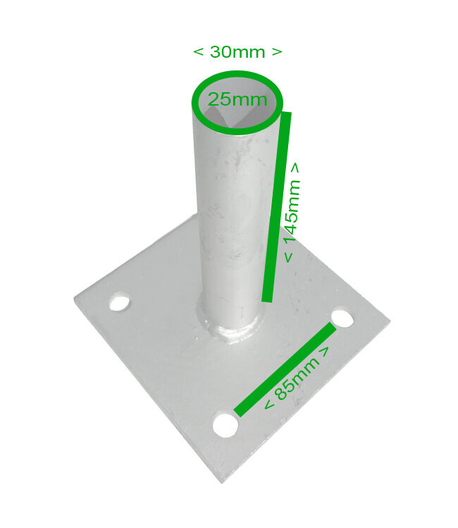 Garmix Voetsteun voor 34mm paal.