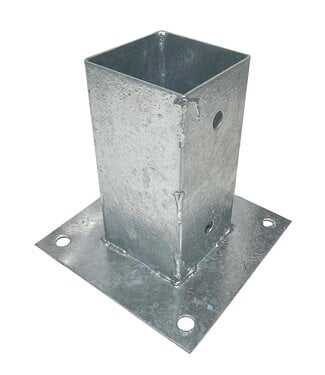 Garmix Paalhouder met plaat verzinkt 71x71mm