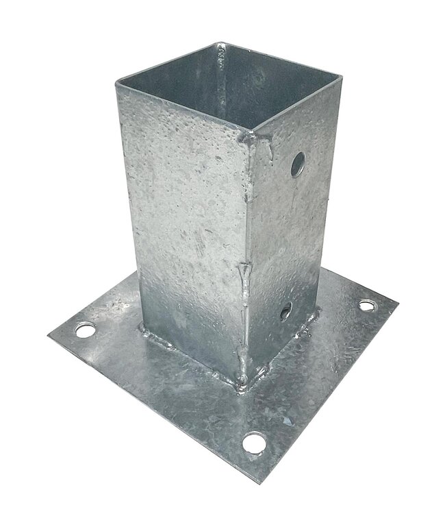 Garmix Paalhouder met plaat verzinkt 71x71mm