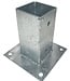 Garmix Paalhouder met plaat verzinkt 71x71mm